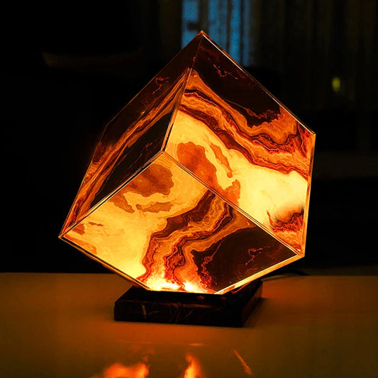 Elegant Onyx Marble Night Lamp - Perfect Decorative Gift for Christmas and Home Décor