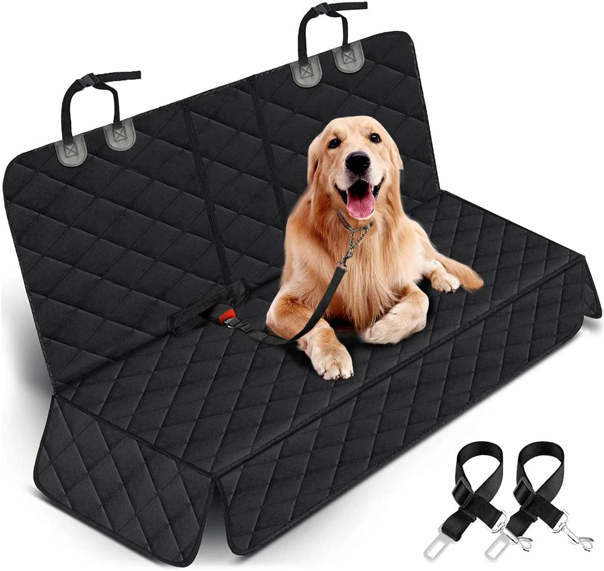 Ultimate Waterproof Dog Car Seat Cover – Non-Slip Protector for Back Seats, Fits Most Cars, Trucks & SUVs – Black