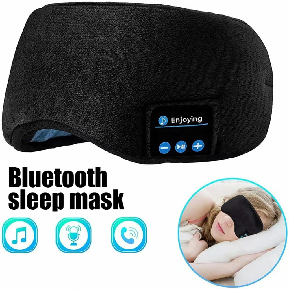 Wireless Bluetooth Sports Headband Earphones - Comfortable Music Eye Mask for Sleeping and Active Use