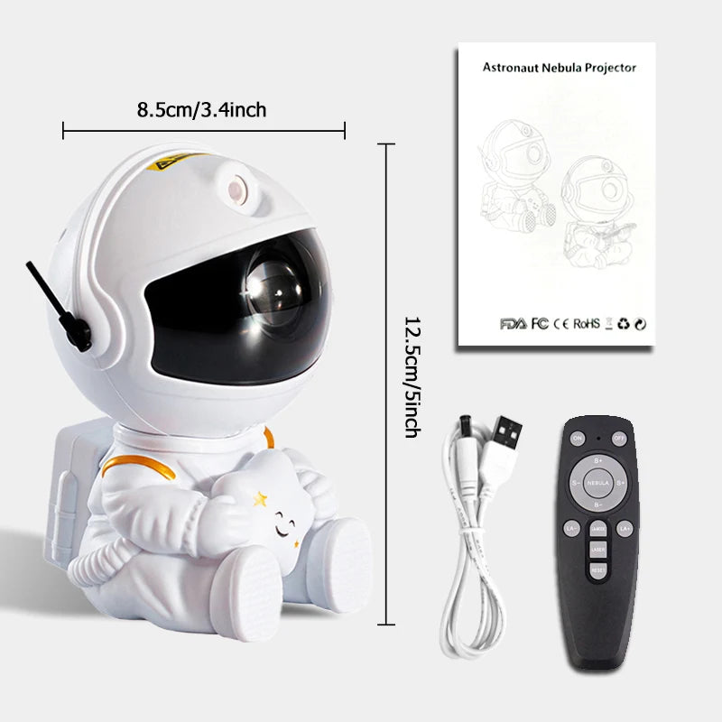 Transform Your Space with the Astronaut Galaxy Night Light - A Magical Star Projector for Kids and Adults!