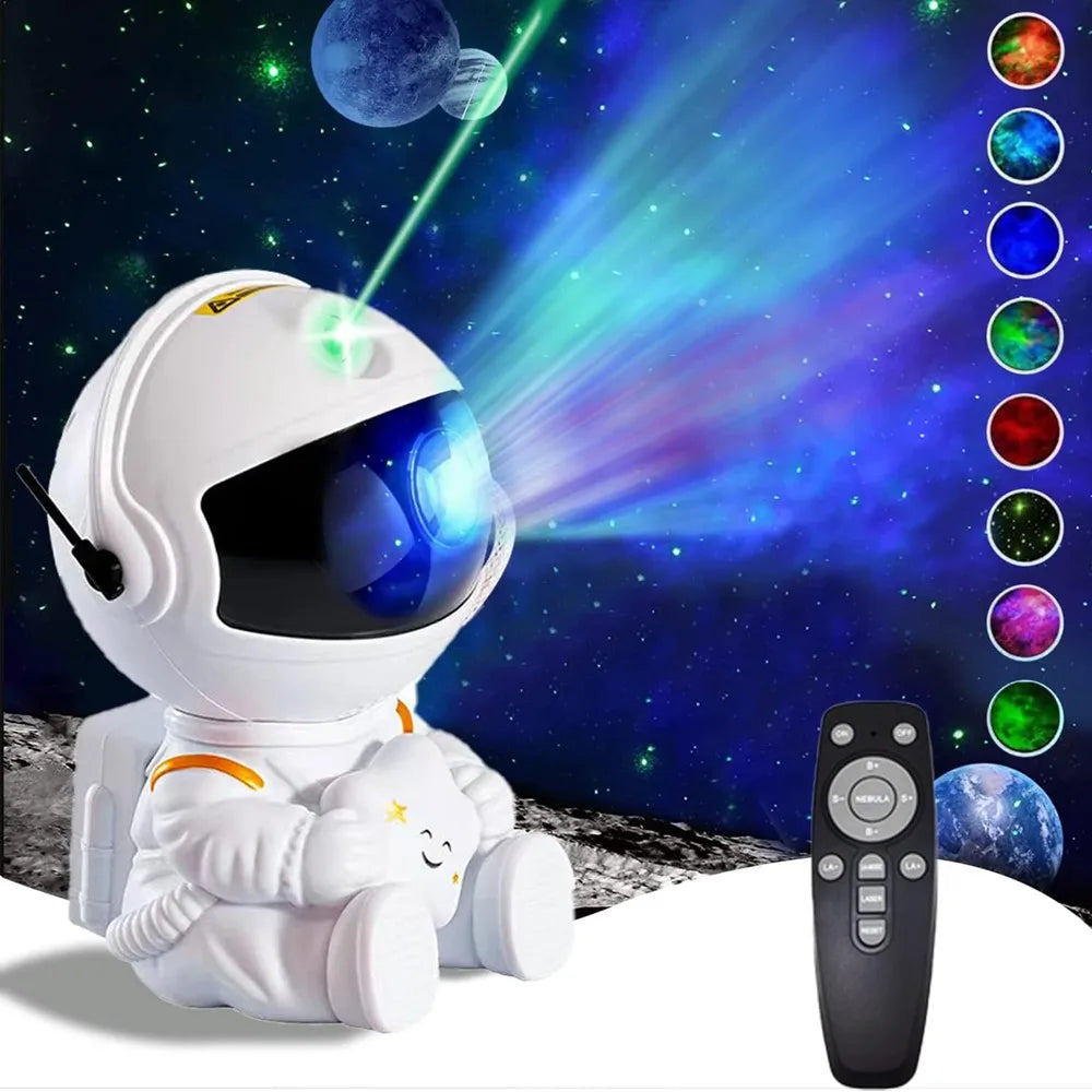 Transform Your Space with the Astronaut Galaxy Night Light - A Magical Star Projector for Kids and Adults!