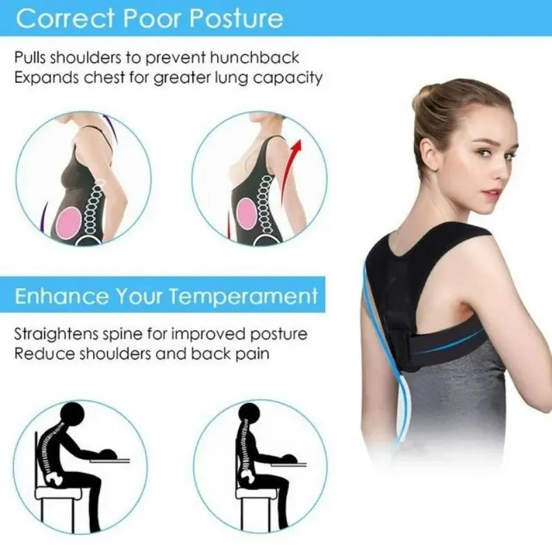 Enhance Your Posture: Unisex Back Correction Belt for Hunchback and Sitting Support