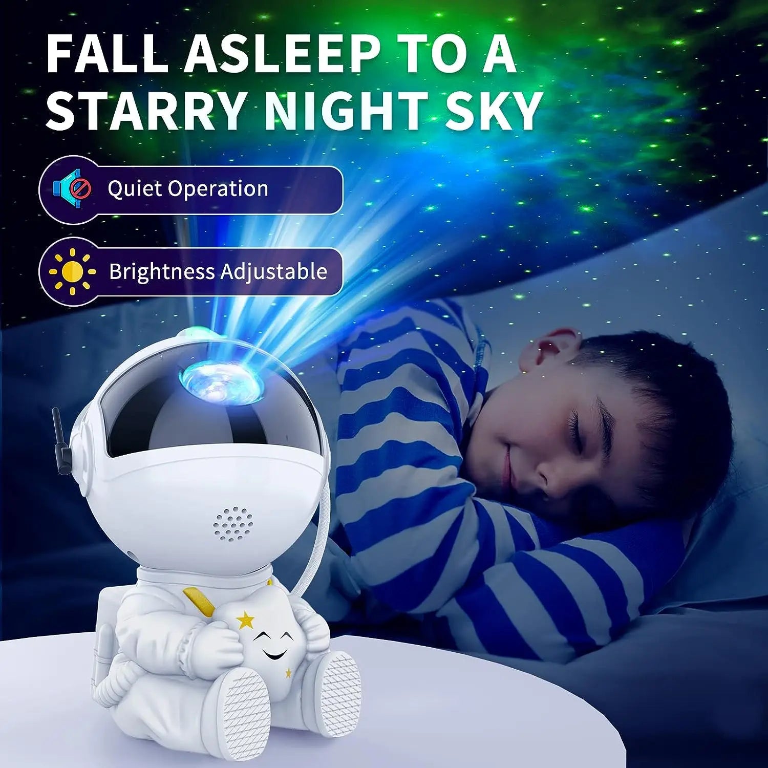 Transform Your Space with the Astronaut Galaxy Night Light - A Magical Star Projector for Kids and Adults!